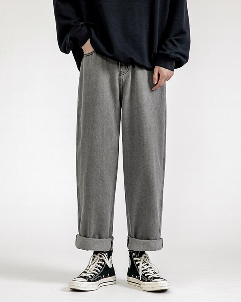 Gray Baggy Jeans | Yokai Clothing