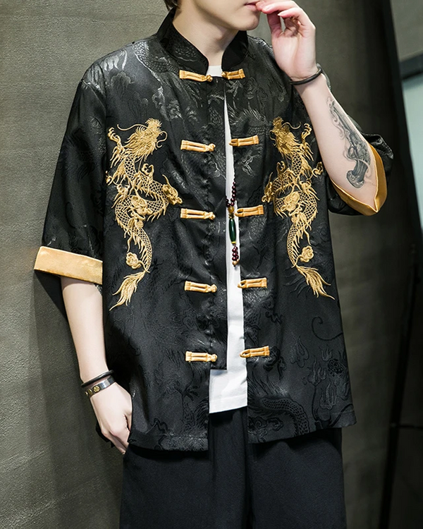 Black And Gold Kimono Cardigan