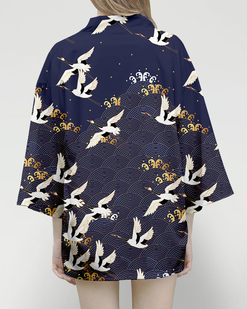 Dark Blue Kimono Cardigan