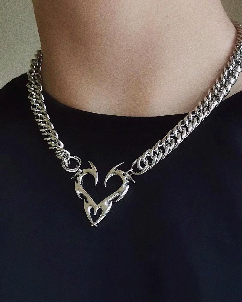 Flame Heart Necklace