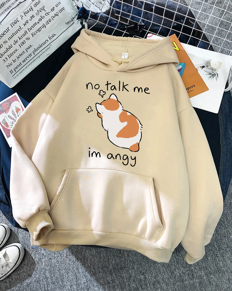 No Talk Me Im Angy Hoodie