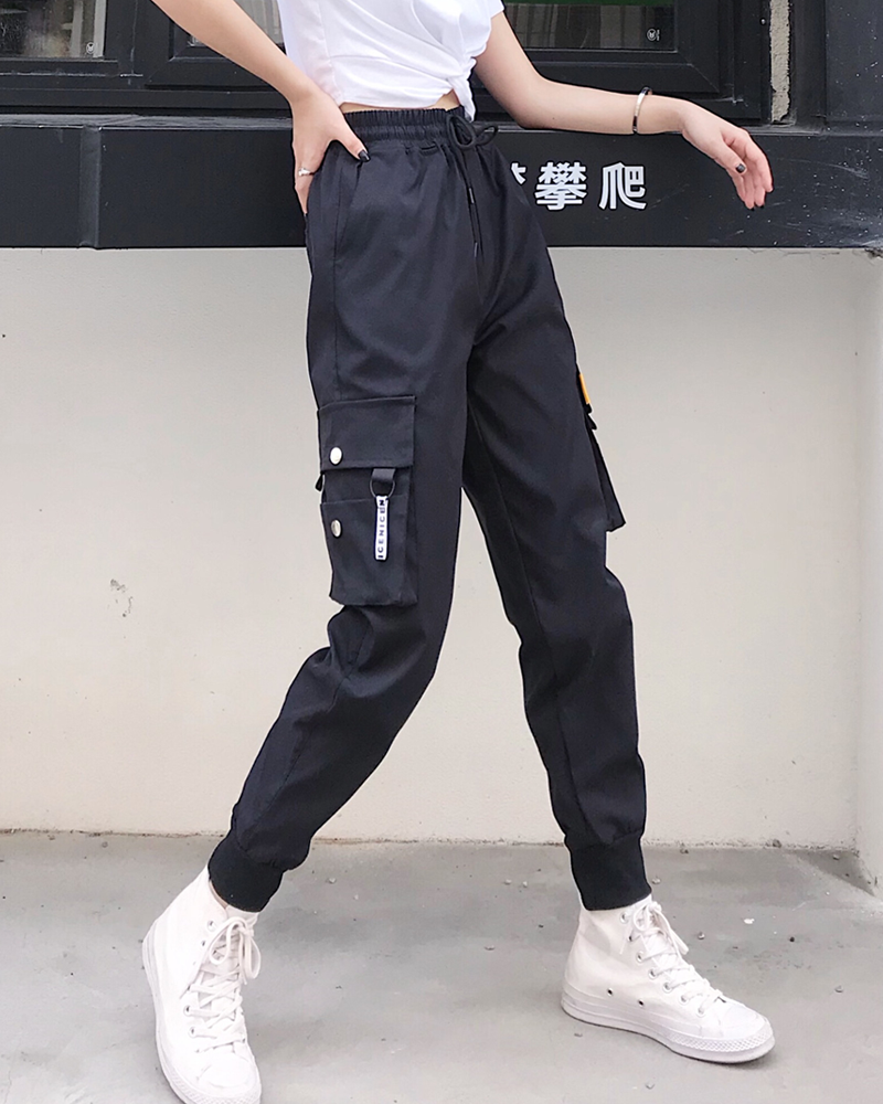 Women's Black Cargo Pants