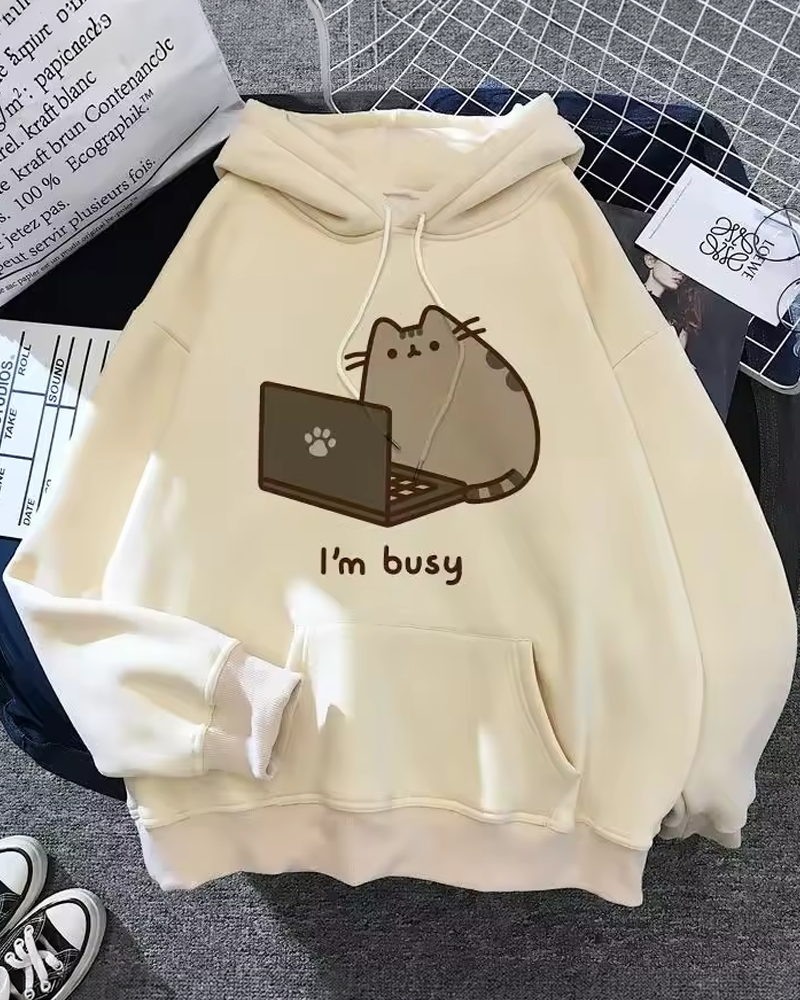 I'm Busy Cat Hoodie