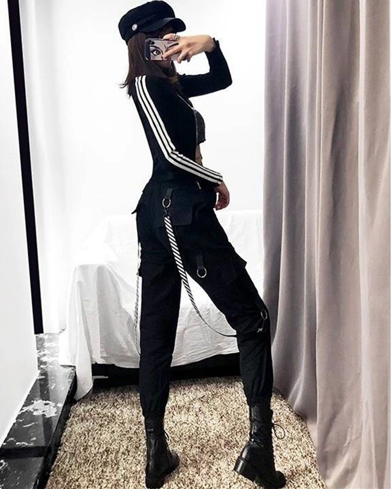 High Waisted Cargo Pants