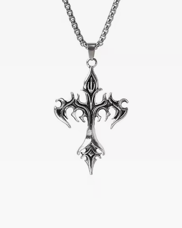 Flame Cross Necklace