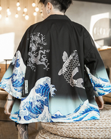 Blue Waves Kimono Cardigan