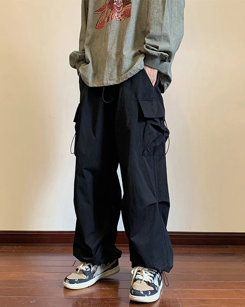 Black Baggy Cargo Pants