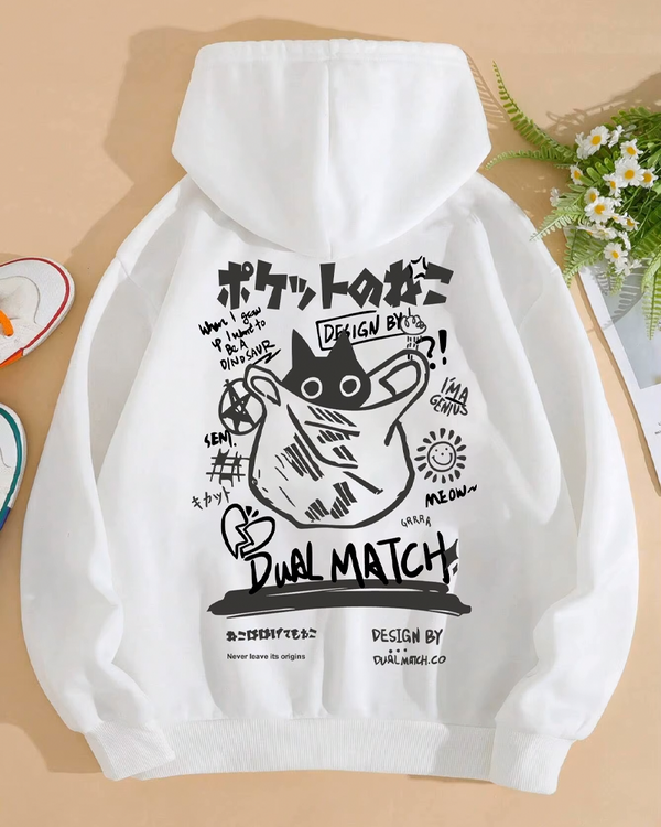 Japanese Cat Hoodie Man