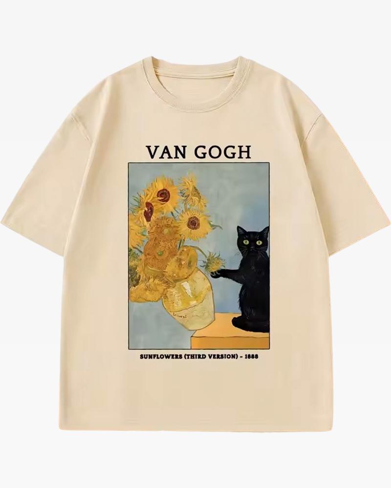 Van Gogh Cat Shirt
