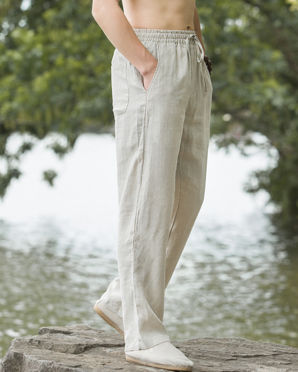 Linen Beach Pants Mens