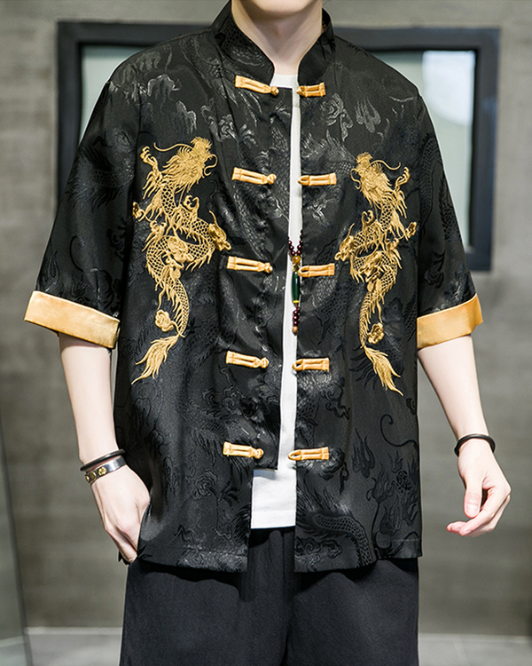 Black And Gold Kimono Cardigan
