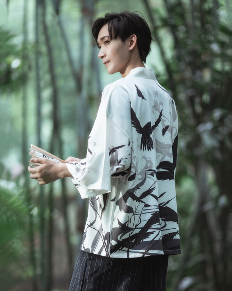 Black And White Kimono Jacket