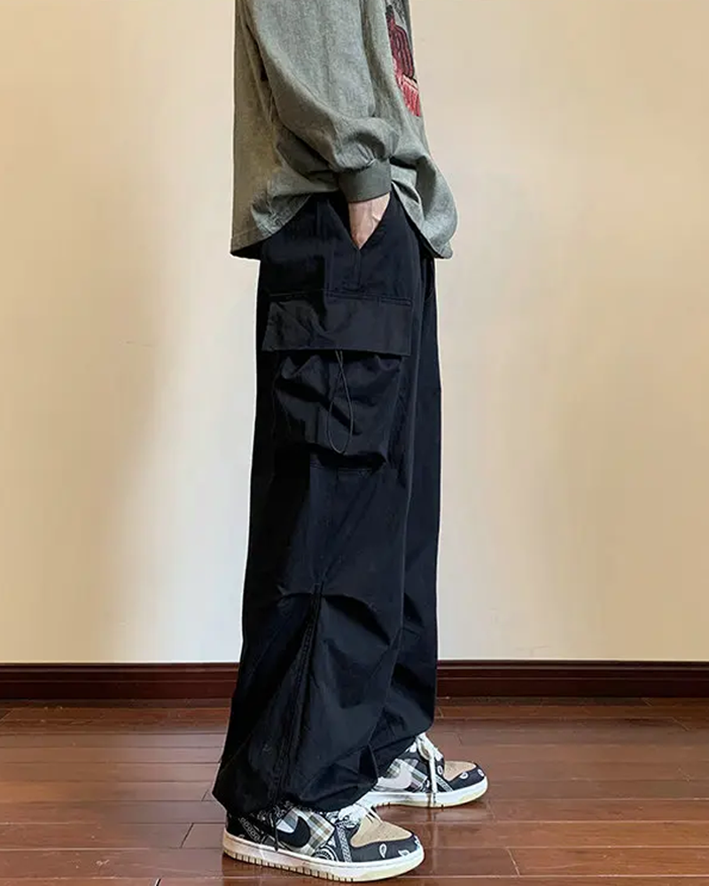 Black Baggy Cargo Pants