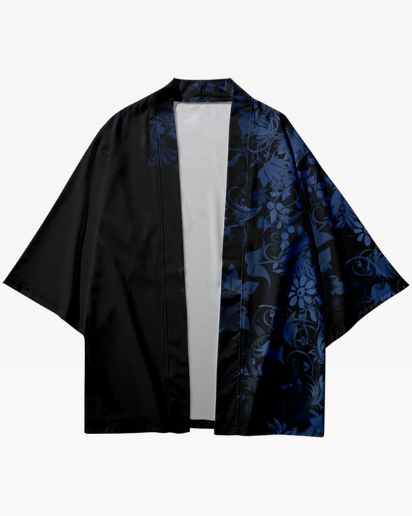 Black And Blue Kimono Jacket