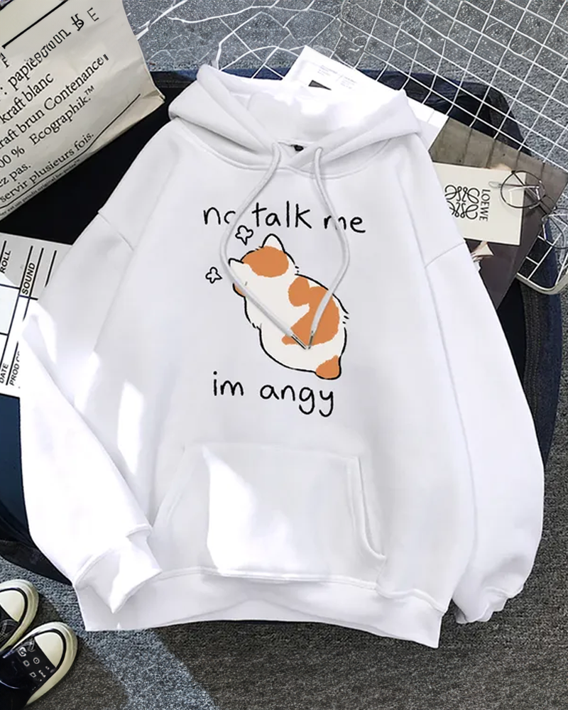 No Talk Me Im Angy Hoodie