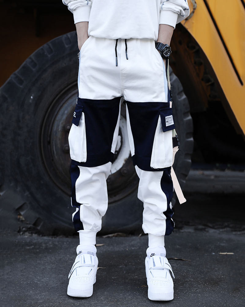 Black And White Cargo Pants