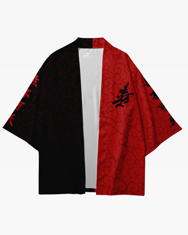 Black And Red Kimono Jacket