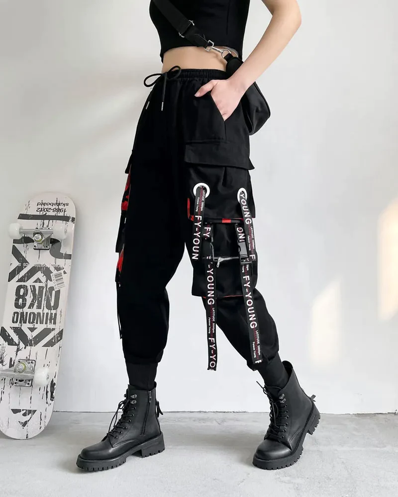 Cargo Pants Black And Red