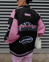 Black And Pink Racer Jacket