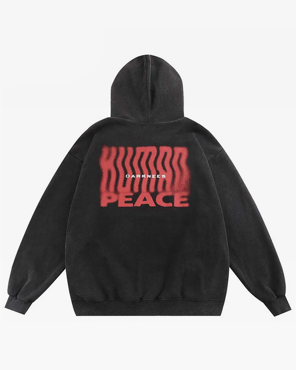 Black And Red Graphic Hoodie