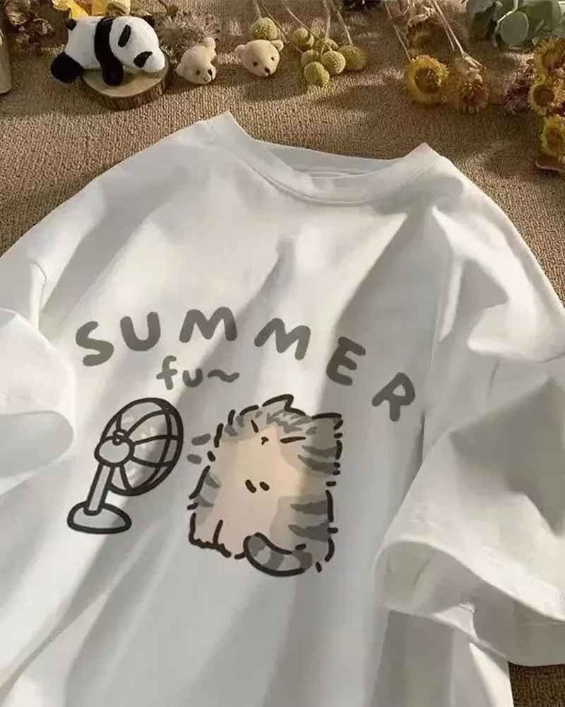 Summer Cat T Shirt