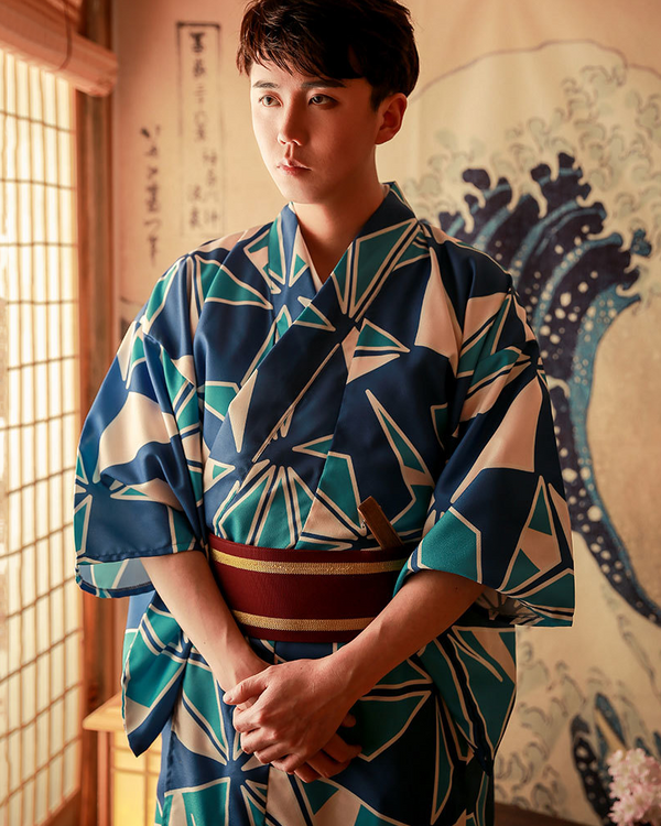 Blue And White Kimono