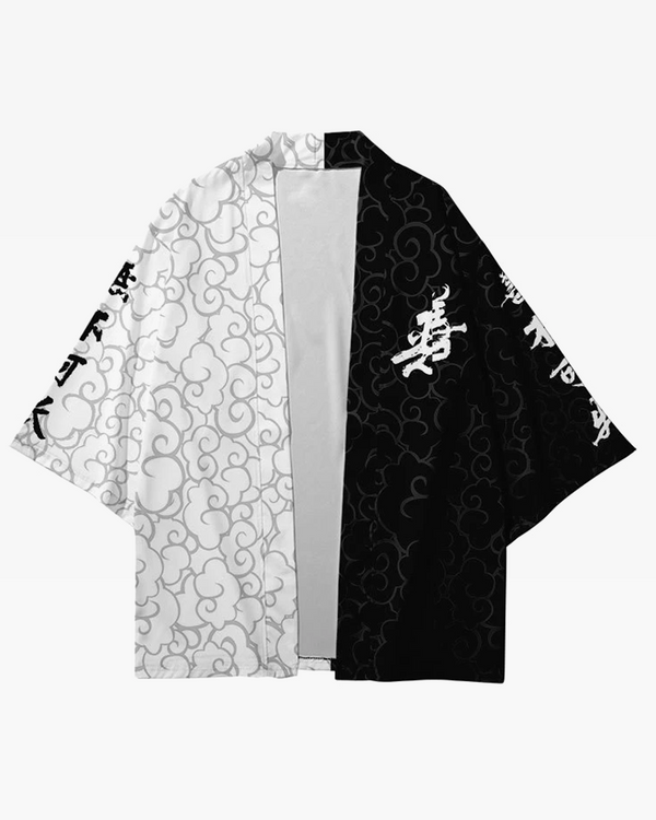 Black And White Kimono Cardigan