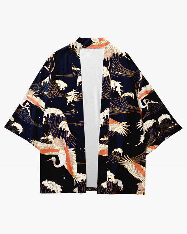 Black Crane Kimono