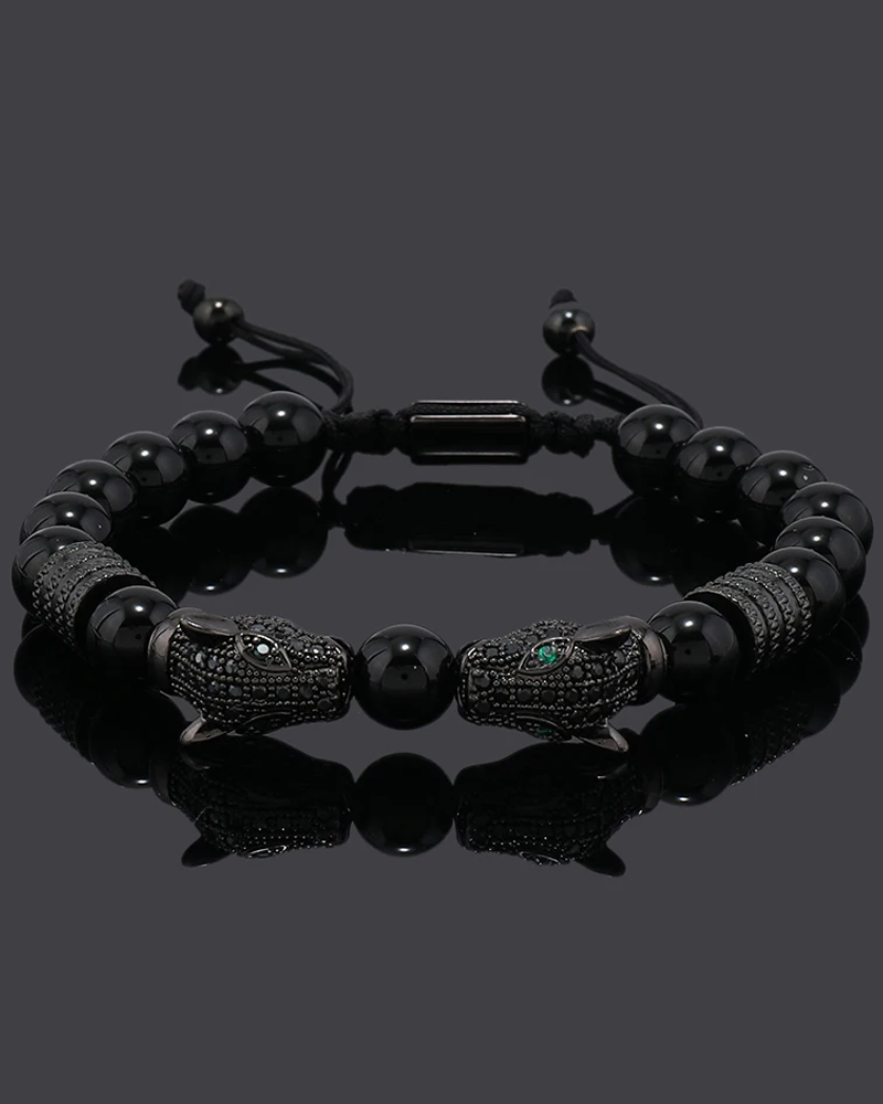 Black Bead Bracelet