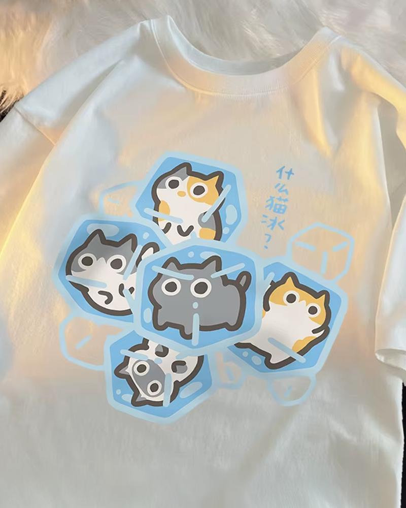 Cat Ice Cubes Shirt