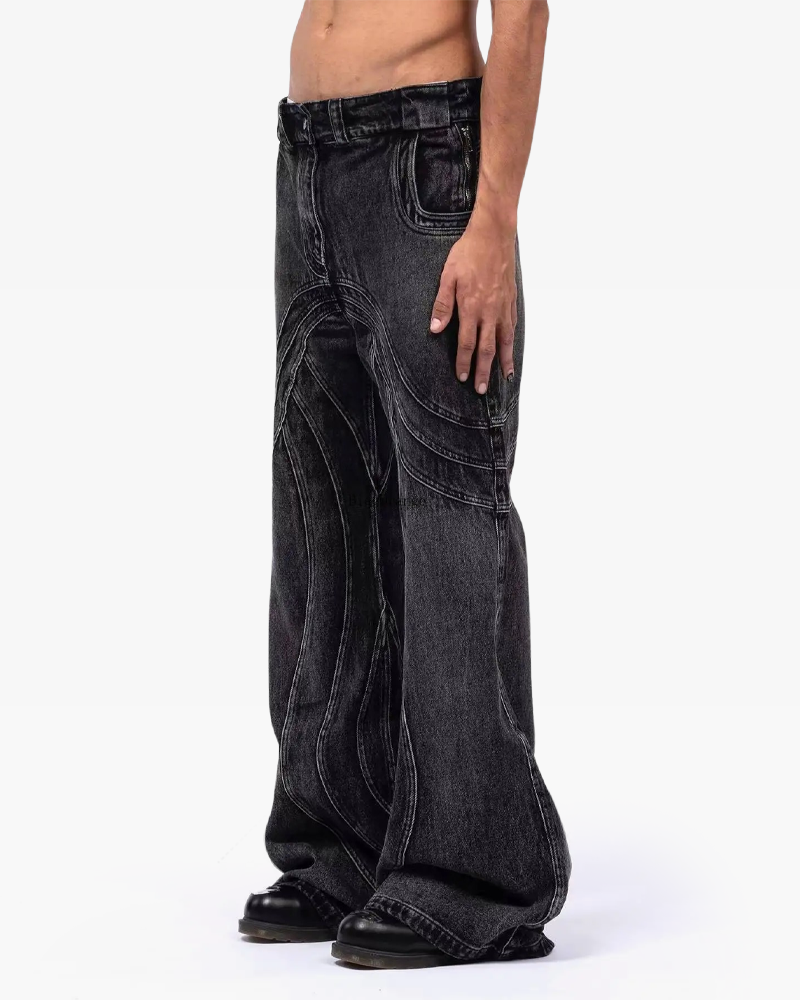 Black Wash Baggy Jeans