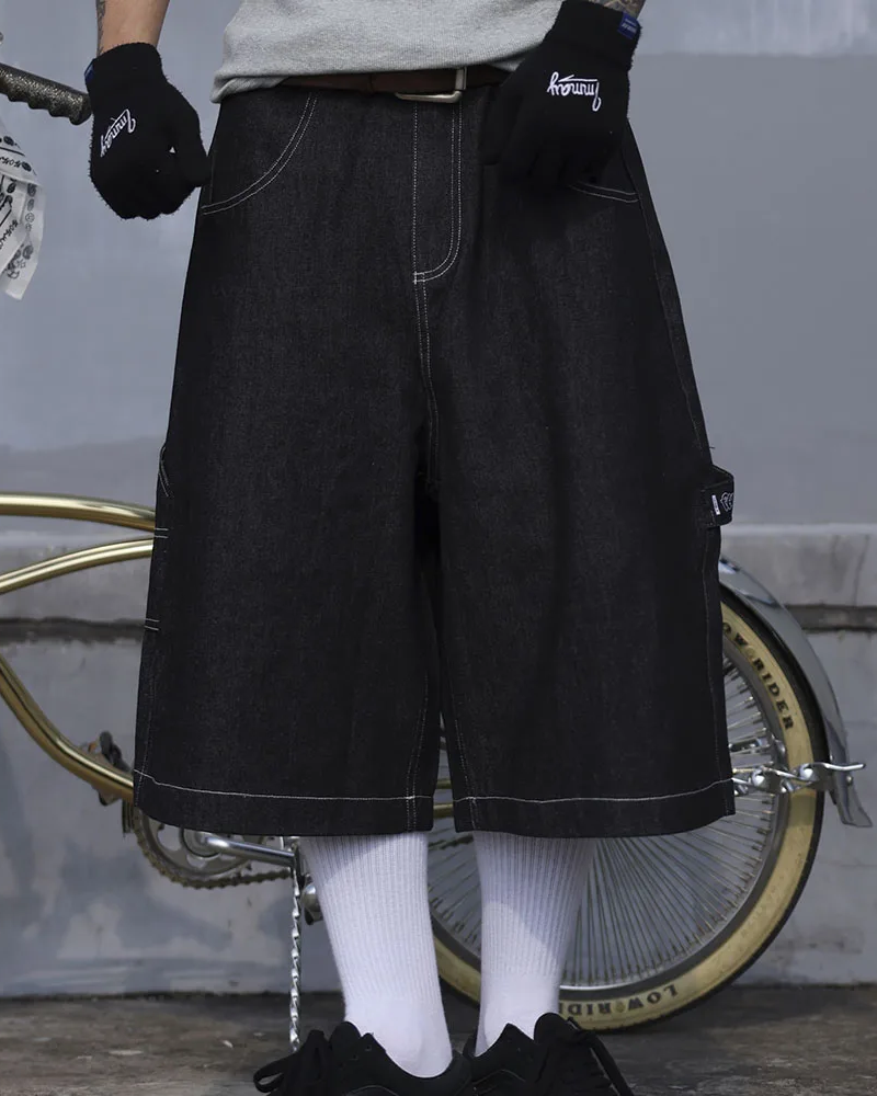 Black Baggy Shorts | Yokai Clothing Black Baggy Shorts | Yokai Clothing