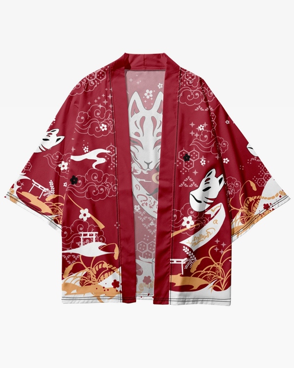 Red Kimono Cardigan