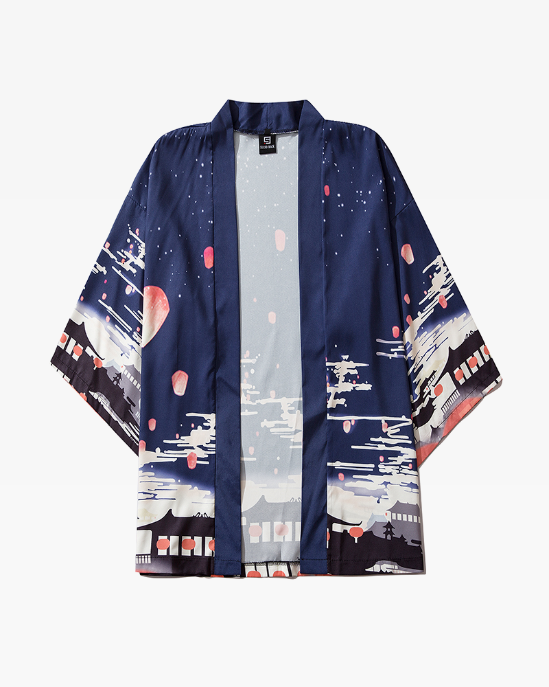 Dark Blue Kimono Jacket