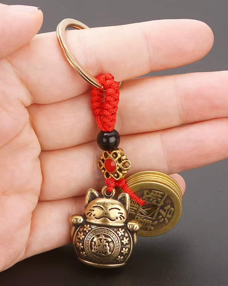 Japanese Lucky Cat Keychain
