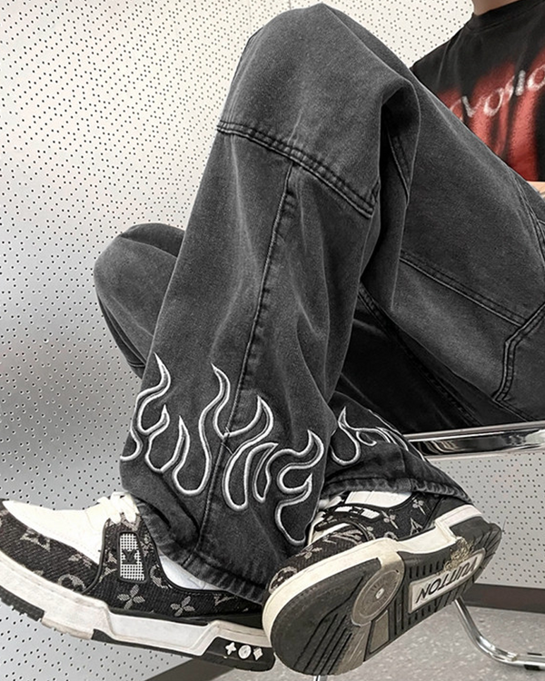 Jeans With Flames