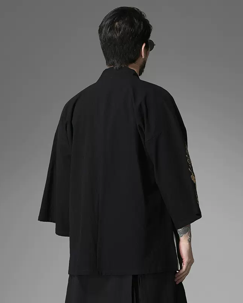 Embroidered Kimono Cardigan