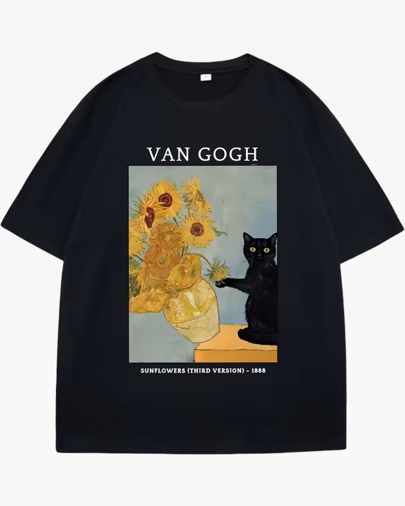 Van Gogh Cat Shirt
