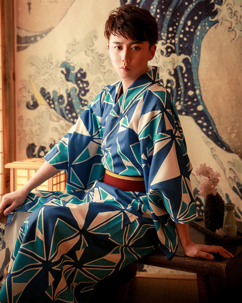 Blue And White Kimono