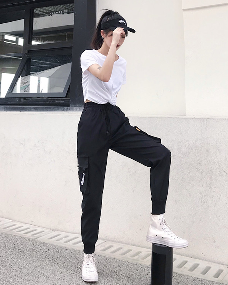 Women's Black Cargo Pants