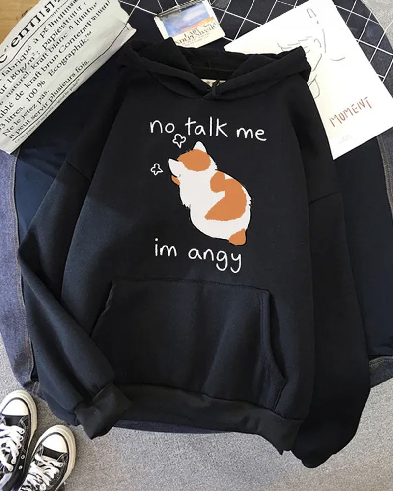 No Talk Me Im Angy Hoodie Yokai Clothing