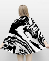 Black And White Kimono Top