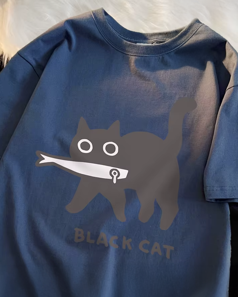 Black Cat T Shirt