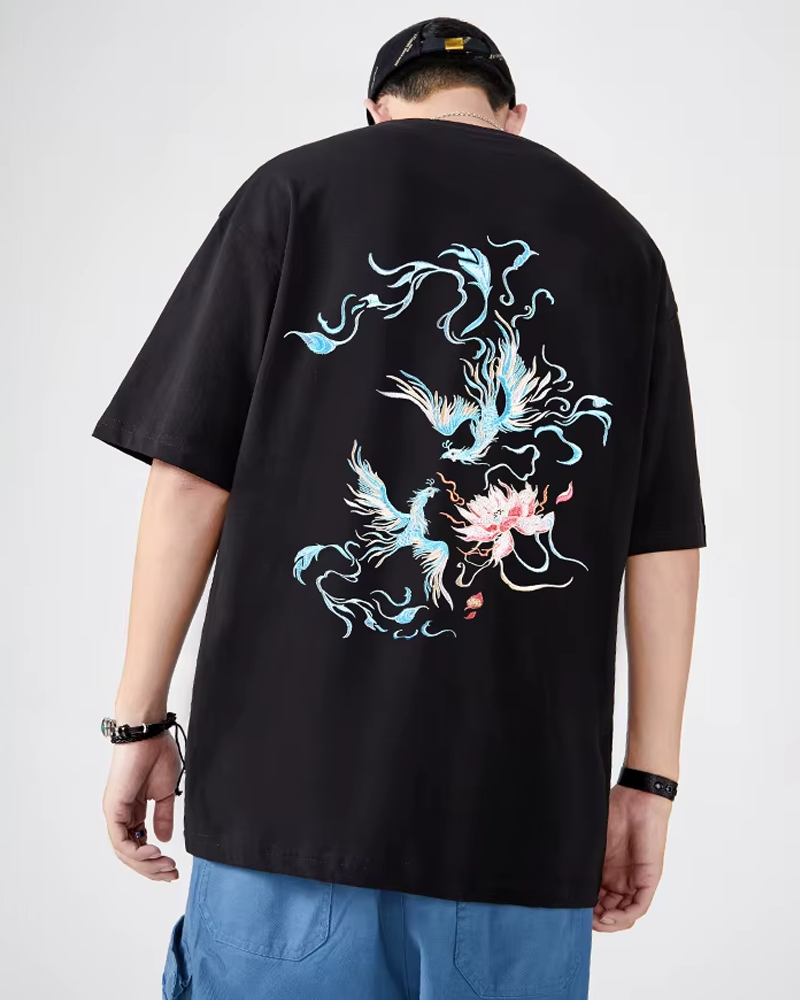 Phoenix Embroidered T Shirt