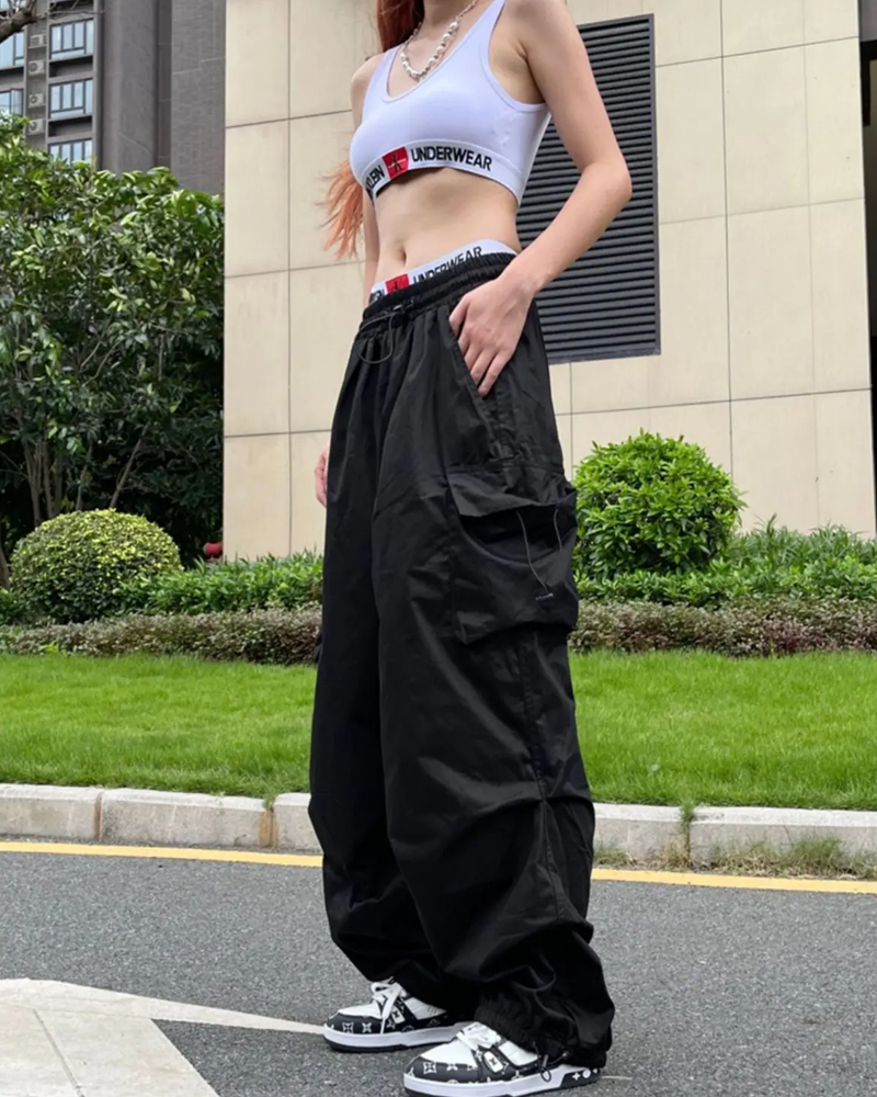 Black Parachute Pants