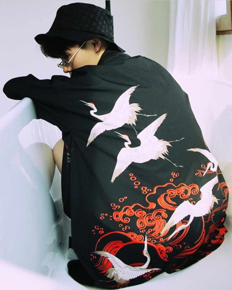 Crane Kimono Jacket