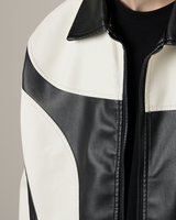 Black And White Leather Jacket