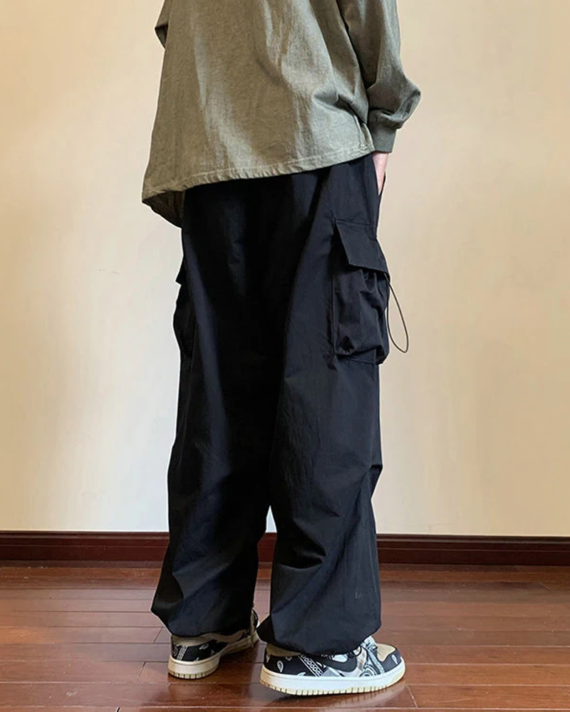 Black Baggy Cargo Pants