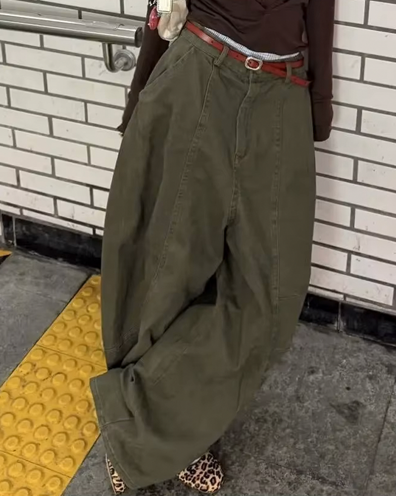 Baggy Khaki Pants Womens