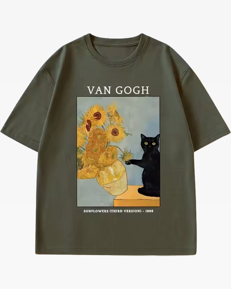 Van Gogh Cat Shirt